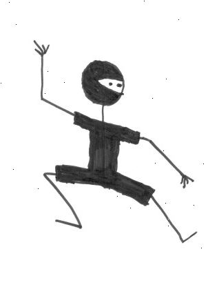 Hvordan bevege seg som en ninja. Opprettholde balanse og kontroll ved at kroppsvekten å synke og bli båret av dypt bøyd kne.