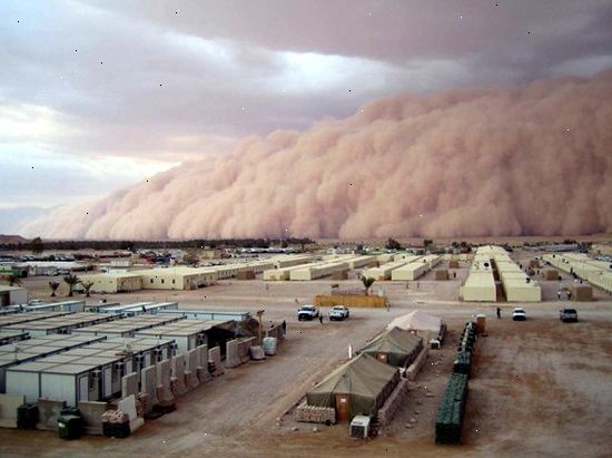 Hvordan overleve en støv storm eller sandstorm. Heed støv storm advarsler.