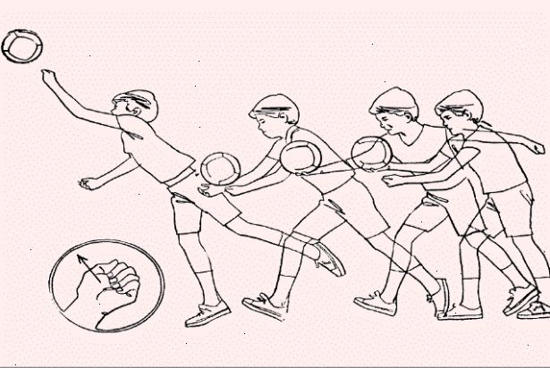 Hvordan du utfører en hemmelig volleyball tjene. Hvis du er høyrehendt, sette venstre ben frem og legge all vekten på bakfoten.