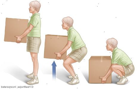 Hvordan løfte en tung gjenstand trygt. Ta deg tid til å undersøke objektet du vil flytte.