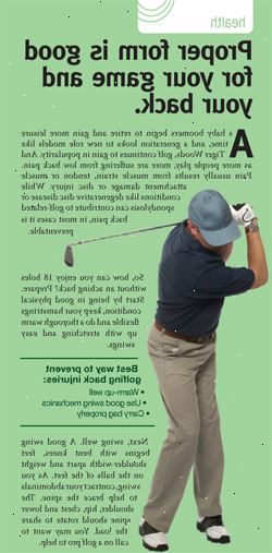 Hvordan å spille golf med ryggsmerter. Strekk jevnlig og varme opp før hver kamp.
