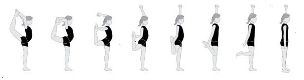 Hvordan gjøre en skorpion i cheerleading. Grab yttersiden av ryggen foten med hånden fra samme side.